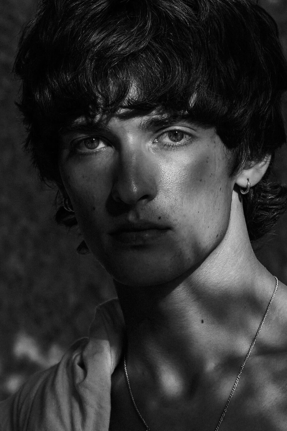 Fine-art black and white portrait